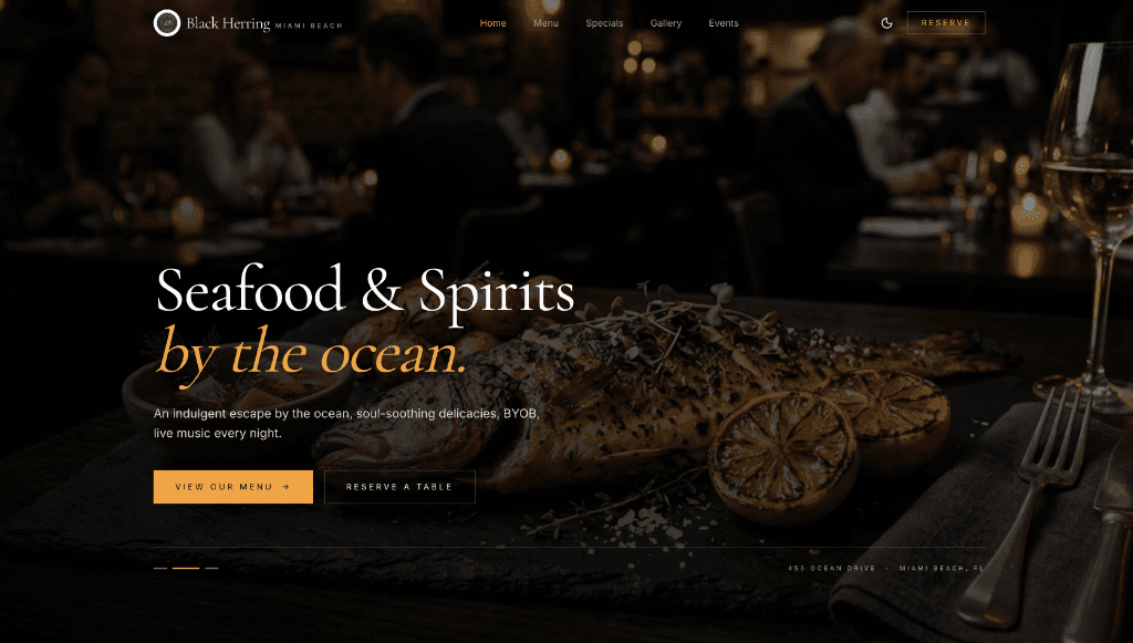 Black Herring Miami Beach - Landing Experience